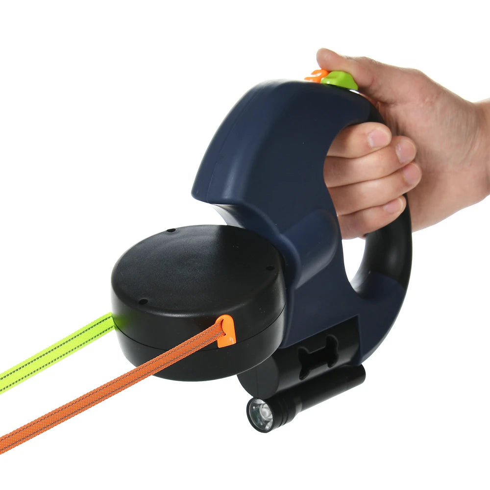 Retractable Dog Leash Lead for Small Dogs Cats Outdoor Walking with Lights Puppy Long Nylon Traction Rope Yorkshire Supplies